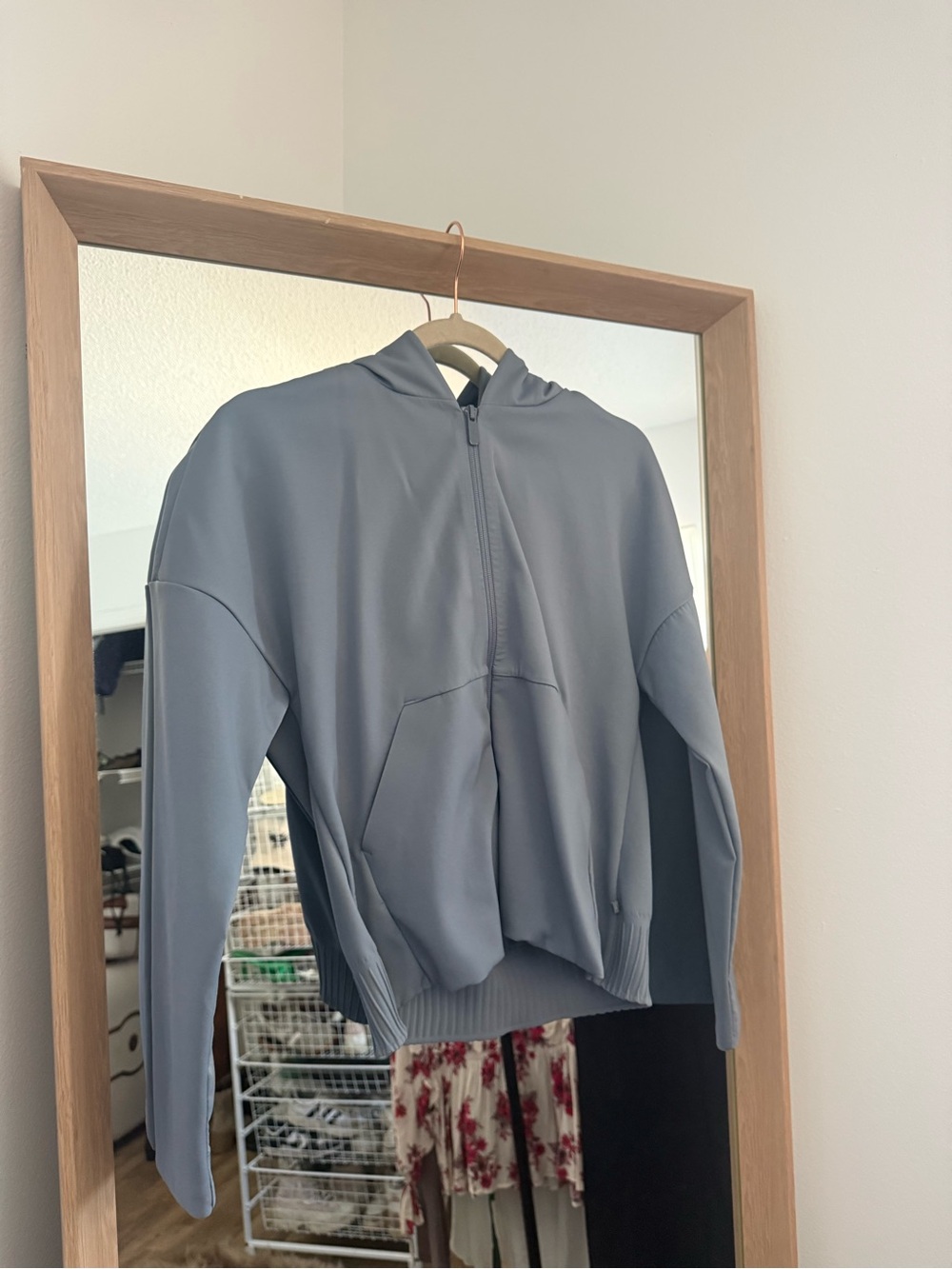 Lululemon Grey Hooded Zip-Front Women's Sweatshirt